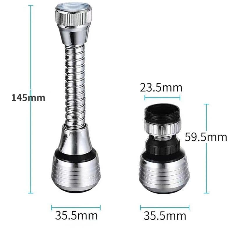 image-360 Degree Adjustment Faucet Extension Tube Water Saving Nozzle Filter Kitchen Water Tap Water Saving for Sink Faucet Bathroom