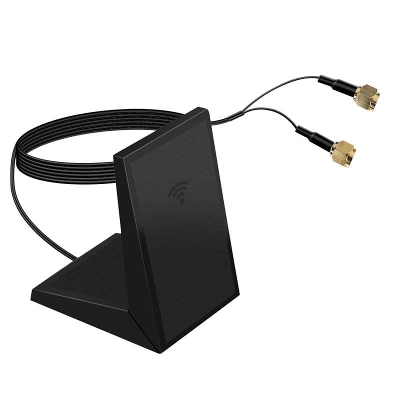 image-External Antennas Set High Gain 2.4G/5Ghz Dual Band 6Dbi Antennas For Intel AX210 AX200 9260NGW WiFi Card Desktop PCIe Adapter