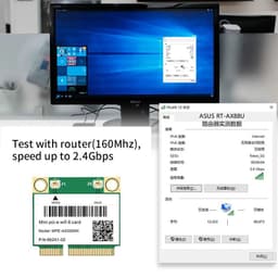 image-Wifi 6 Dual Band 3000Mbps MPE-AX3000H Wireless Half Mini PCI-E Wifi Card Bluetooth 5.0 802.11ax/ac 2.4Ghz 5Ghz Adapter Laptop