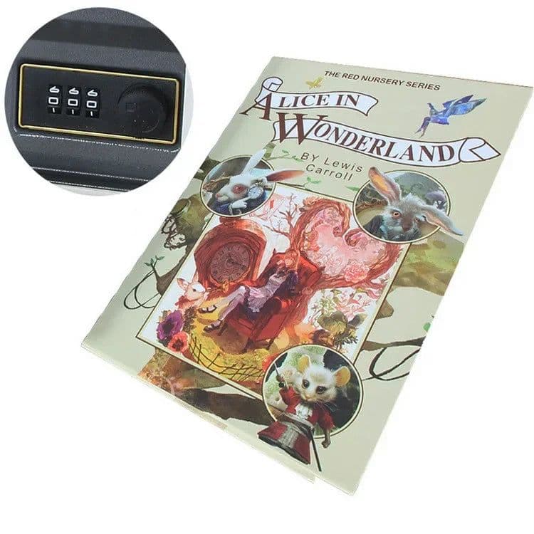 image-Home Book Safe Key Lock Type High Quality Secret Book Hidden Safe Safe Metal Steel Simulation Classic Books Money Box Coin Bank