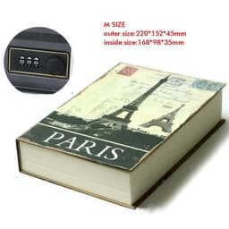 image-Home Book Safe Key Lock Type High Quality Secret Book Hidden Safe Safe Metal Steel Simulation Classic Books Money Box Coin Bank