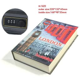 image-Home Book Safe Key Lock Type High Quality Secret Book Hidden Safe Safe Metal Steel Simulation Classic Books Money Box Coin Bank
