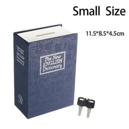 image-Home Book Safe Key Lock Type High Quality Secret Book Hidden Safe Safe Metal Steel Simulation Classic Books Money Box Coin Bank