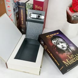 image-Home Book Safe Key Lock Type High Quality Secret Book Hidden Safe Safe Metal Steel Simulation Classic Books Money Box Coin Bank