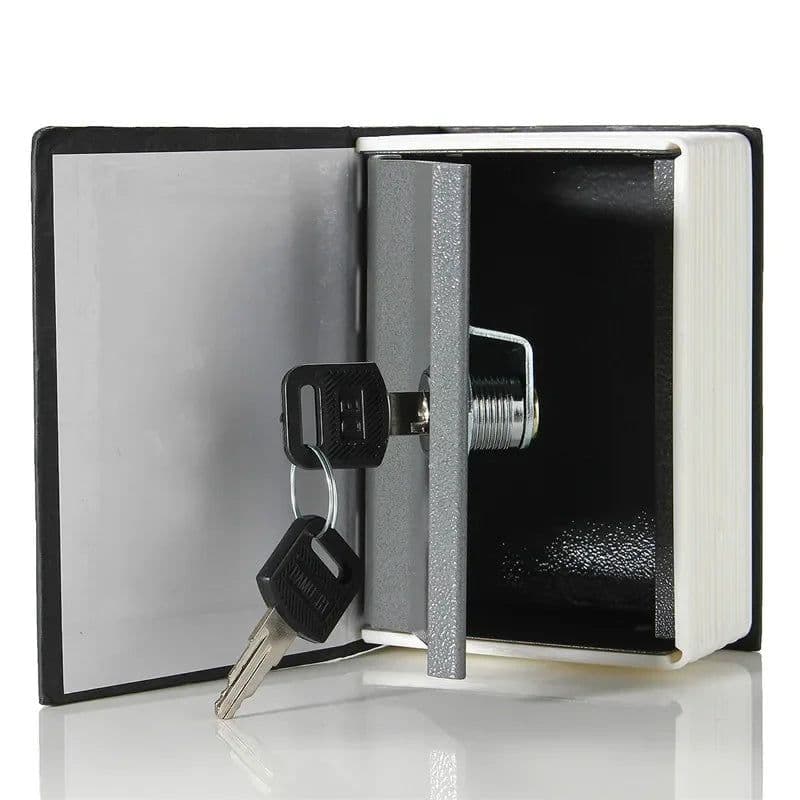 image-Home Book Safe Key Lock Type High Quality Secret Book Hidden Safe Safe Metal Steel Simulation Classic Books Money Box Coin Bank