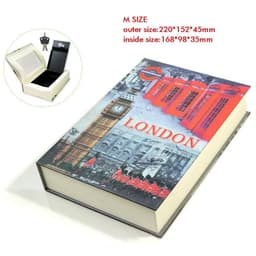 image-Home Book Safe Key Lock Type High Quality Secret Book Hidden Safe Safe Metal Steel Simulation Classic Books Money Box Coin Bank