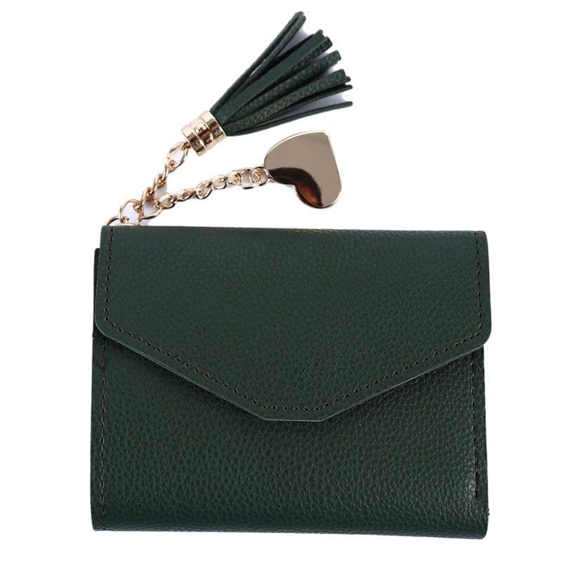image-Short Tassel Wallet Women Purse Female Mini Wallets New 2024 Students Lovely Purse Fashion Girl Lady Small Wallet