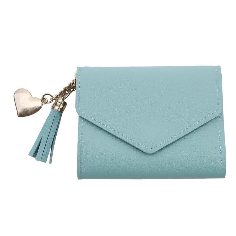 image-Short Tassel Wallet Women Purse Female Mini Wallets New 2024 Students Lovely Purse Fashion Girl Lady Small Wallet
