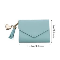 image-Short Tassel Wallet Women Purse Female Mini Wallets New 2024 Students Lovely Purse Fashion Girl Lady Small Wallet