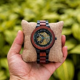 image-BOBO BIRD Wood Mechanical Watch Men Relogio Masculino Big Mens Watches Top Brand Luxury Timepieces erkek kol saati Dropshipping