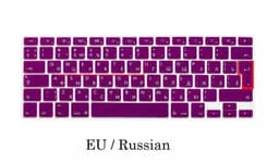 image-EU US Russian Language Keyboard Skin for Macbook Air 13 Russian Keyboard Cover A1466 Waterproof Keyboard Film Protector