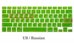 image-EU US Russian Language Keyboard Skin for Macbook Air 13 Russian Keyboard Cover A1466 Waterproof Keyboard Film Protector