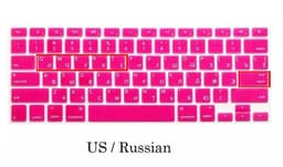 image-EU US Russian Language Keyboard Skin for Macbook Air 13 Russian Keyboard Cover A1466 Waterproof Keyboard Film Protector