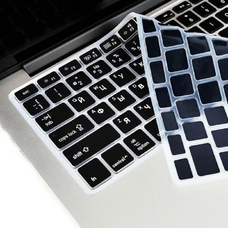 image-EU US Russian Language Keyboard Skin for Macbook Air 13 Russian Keyboard Cover A1466 Waterproof Keyboard Film Protector