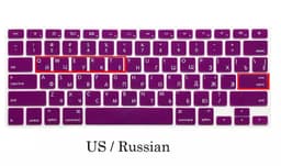 image-EU US Russian Language Keyboard Skin for Macbook Air 13 Russian Keyboard Cover A1466 Waterproof Keyboard Film Protector