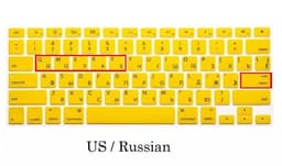 image-EU US Russian Language Keyboard Skin for Macbook Air 13 Russian Keyboard Cover A1466 Waterproof Keyboard Film Protector