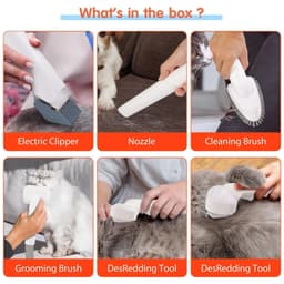 image-6 In 1 Pet Grooming Vacuum Kit Dog Grooming Clippers Pet Hair Remover With Power 2.5L Large Suction & Low Noise Pet Hair Kits