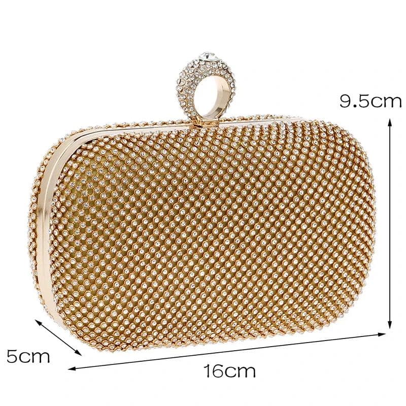 image-Evening Clutch Bags Diamond-Studded Evening Bag With Chain Shoulder Bag Women's Handbags Wallets Evening Bag For Wedding