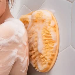 image-Dropshipme Shower Back Scrubber Body Scrub Exfoliating Silicone Reusable Sucker Wall Mat Bath Massage Tool Bathroom Accessories