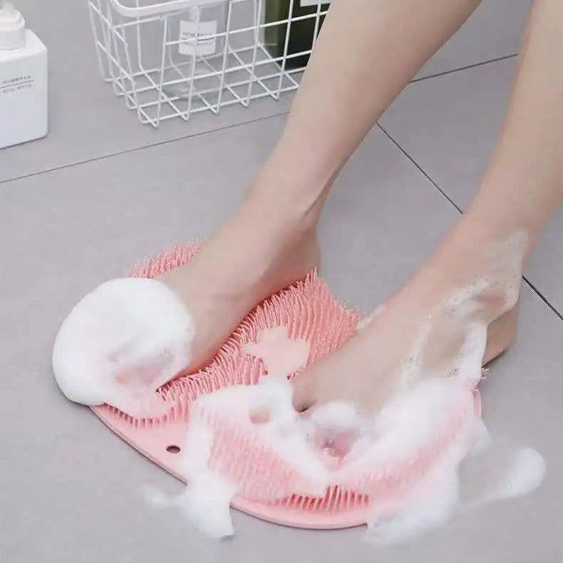 image-Dropshipme Shower Back Scrubber Body Scrub Exfoliating Silicone Reusable Sucker Wall Mat Bath Massage Tool Bathroom Accessories