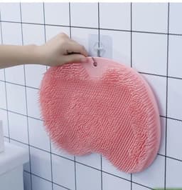 image-Dropshipme Shower Back Scrubber Body Scrub Exfoliating Silicone Reusable Sucker Wall Mat Bath Massage Tool Bathroom Accessories