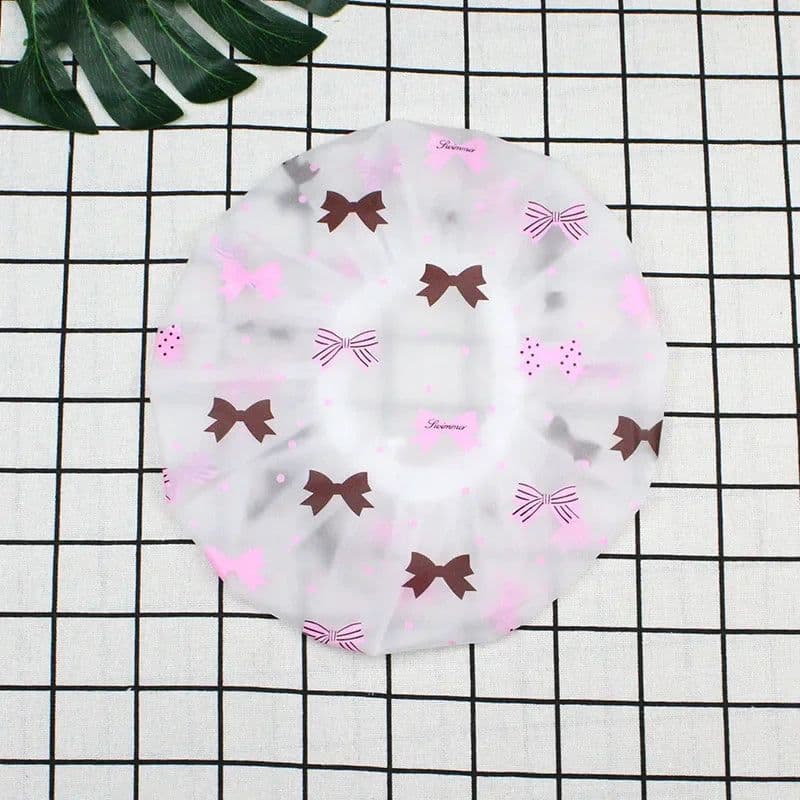 image-Hot Selling Waterproof Shower Cap Thickened Elastic Shower Cap Shower Cap Ladies Spa Bath Accessories Hair Salon Bathroom Produc