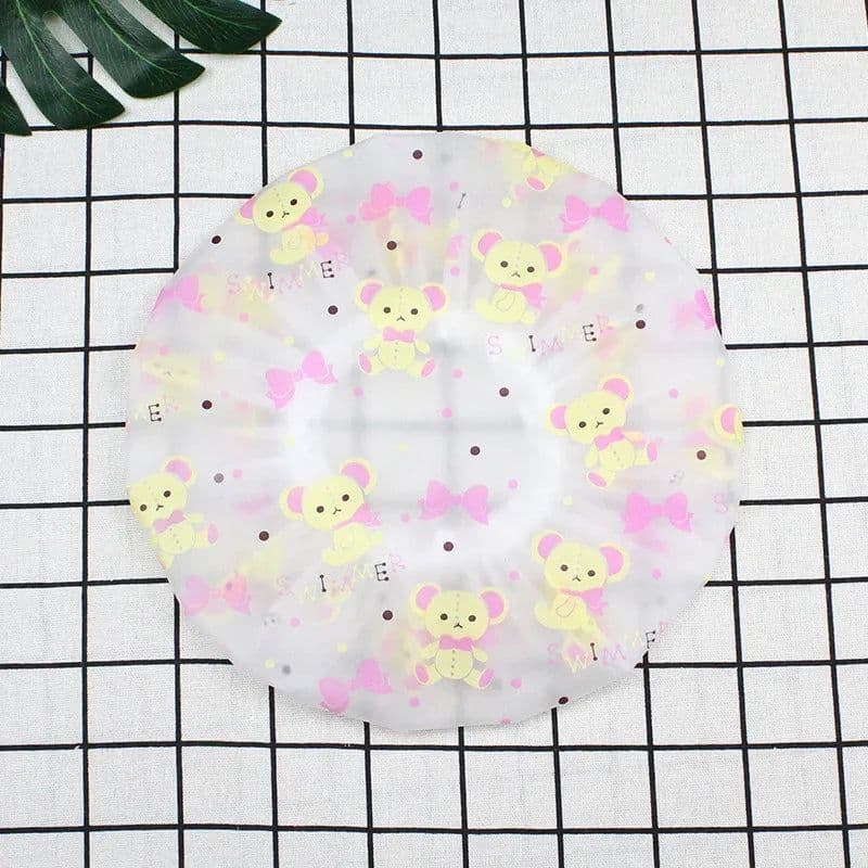 image-Hot Selling Waterproof Shower Cap Thickened Elastic Shower Cap Shower Cap Ladies Spa Bath Accessories Hair Salon Bathroom Produc