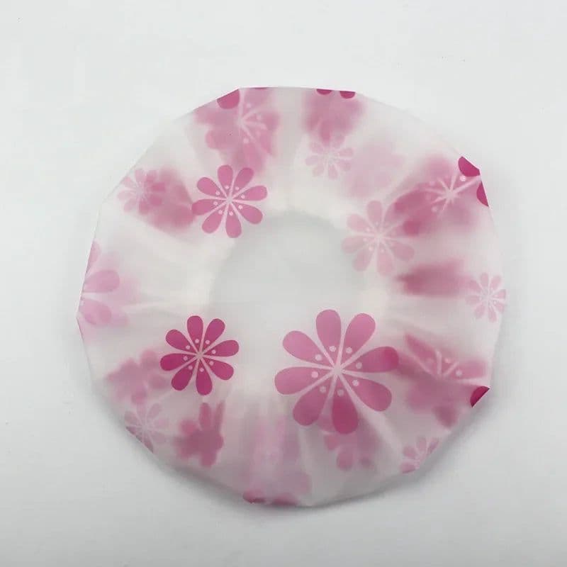 image-Hot Selling Waterproof Shower Cap Thickened Elastic Shower Cap Shower Cap Ladies Spa Bath Accessories Hair Salon Bathroom Produc