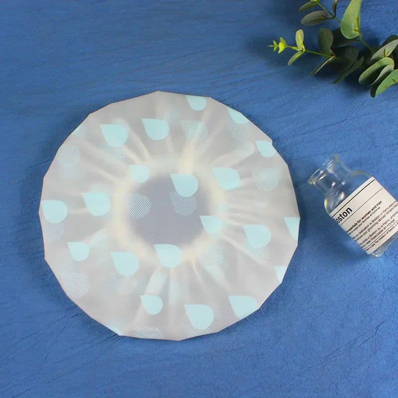image-Hot Selling Waterproof Shower Cap Thickened Elastic Shower Cap Shower Cap Ladies Spa Bath Accessories Hair Salon Bathroom Produc