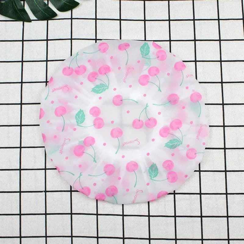 image-Hot Selling Waterproof Shower Cap Thickened Elastic Shower Cap Shower Cap Ladies Spa Bath Accessories Hair Salon Bathroom Produc
