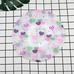 image-Hot Selling Waterproof Shower Cap Thickened Elastic Shower Cap Shower Cap Ladies Spa Bath Accessories Hair Salon Bathroom Produc