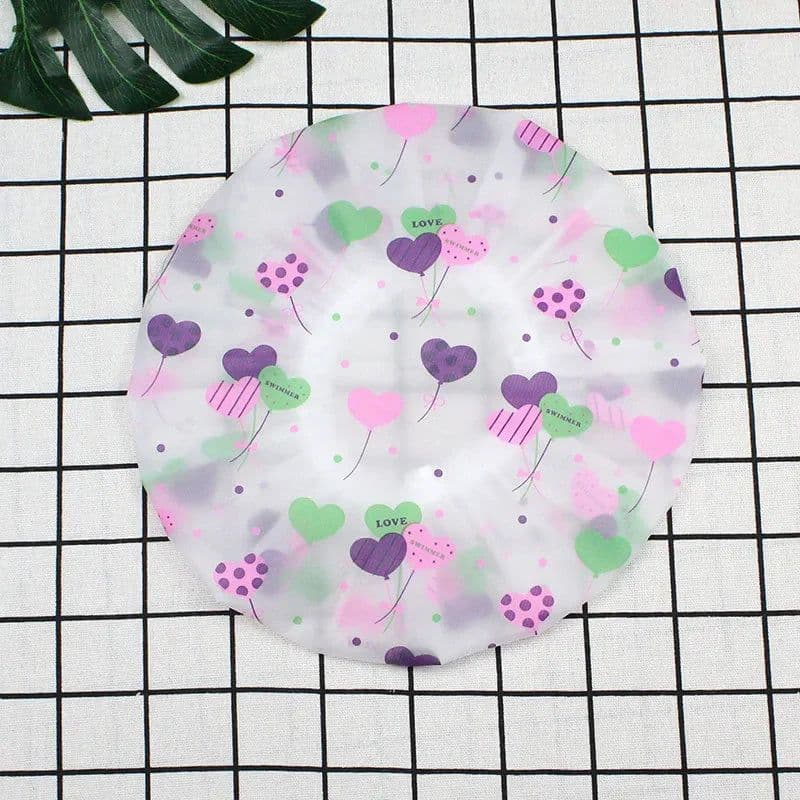 image-Hot Selling Waterproof Shower Cap Thickened Elastic Shower Cap Shower Cap Ladies Spa Bath Accessories Hair Salon Bathroom Produc