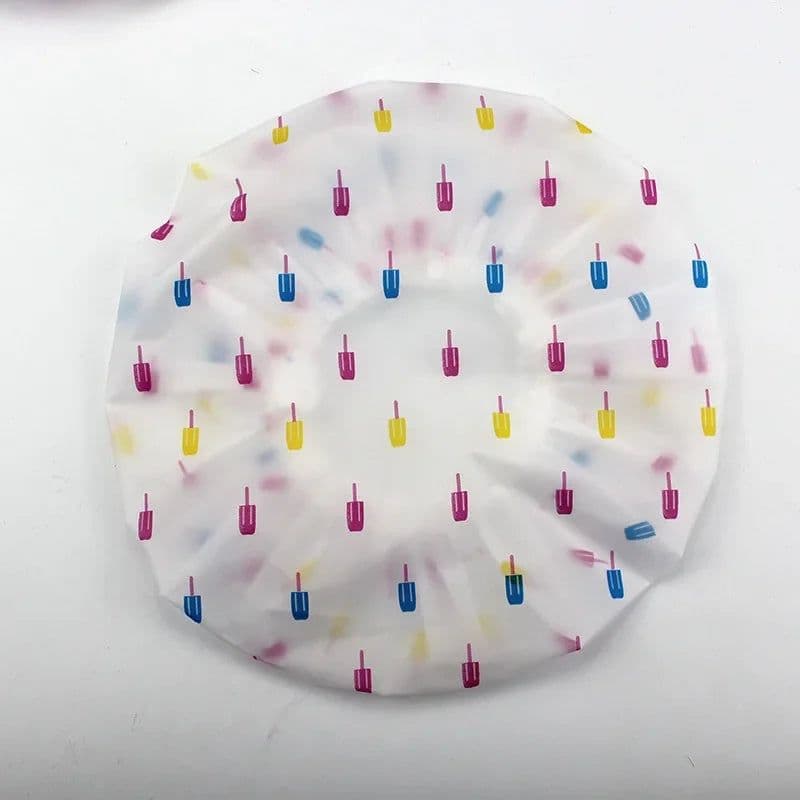 image-Hot Selling Waterproof Shower Cap Thickened Elastic Shower Cap Shower Cap Ladies Spa Bath Accessories Hair Salon Bathroom Produc