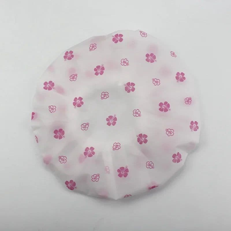 image-Hot Selling Waterproof Shower Cap Thickened Elastic Shower Cap Shower Cap Ladies Spa Bath Accessories Hair Salon Bathroom Produc