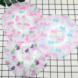 image-Hot Selling Waterproof Shower Cap Thickened Elastic Shower Cap Shower Cap Ladies Spa Bath Accessories Hair Salon Bathroom Produc