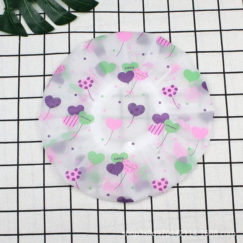image-Hot Selling Waterproof Shower Cap Thickened Elastic Shower Cap Shower Cap Ladies Spa Bath Accessories Hair Salon Bathroom Produc