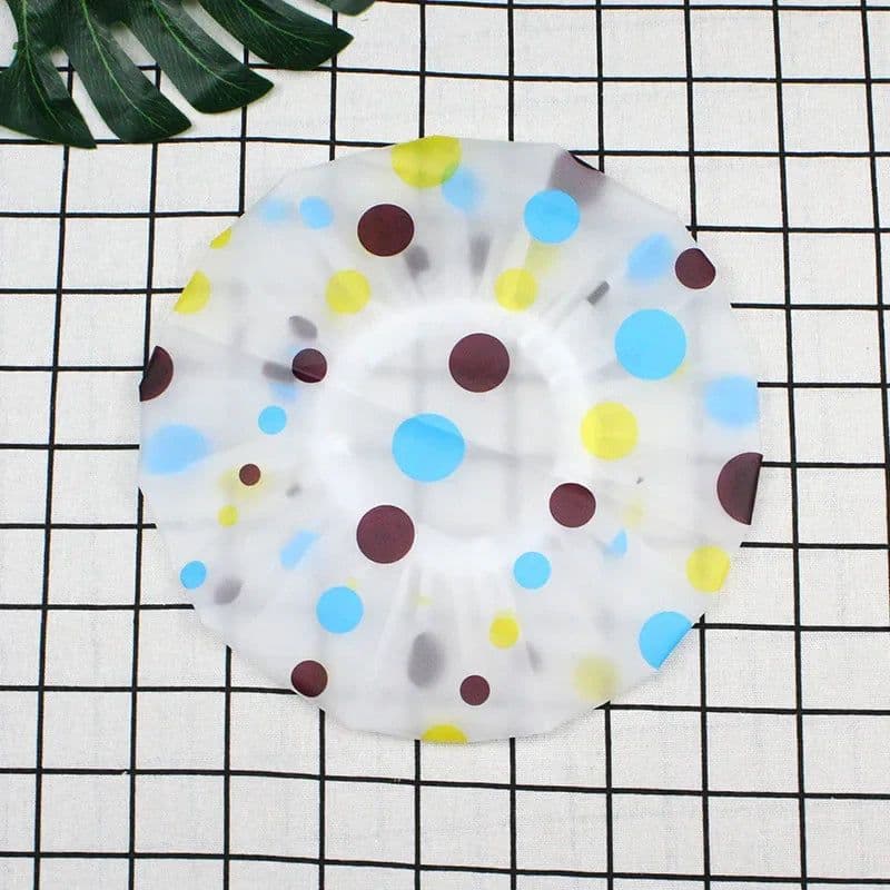 image-Hot Selling Waterproof Shower Cap Thickened Elastic Shower Cap Shower Cap Ladies Spa Bath Accessories Hair Salon Bathroom Produc