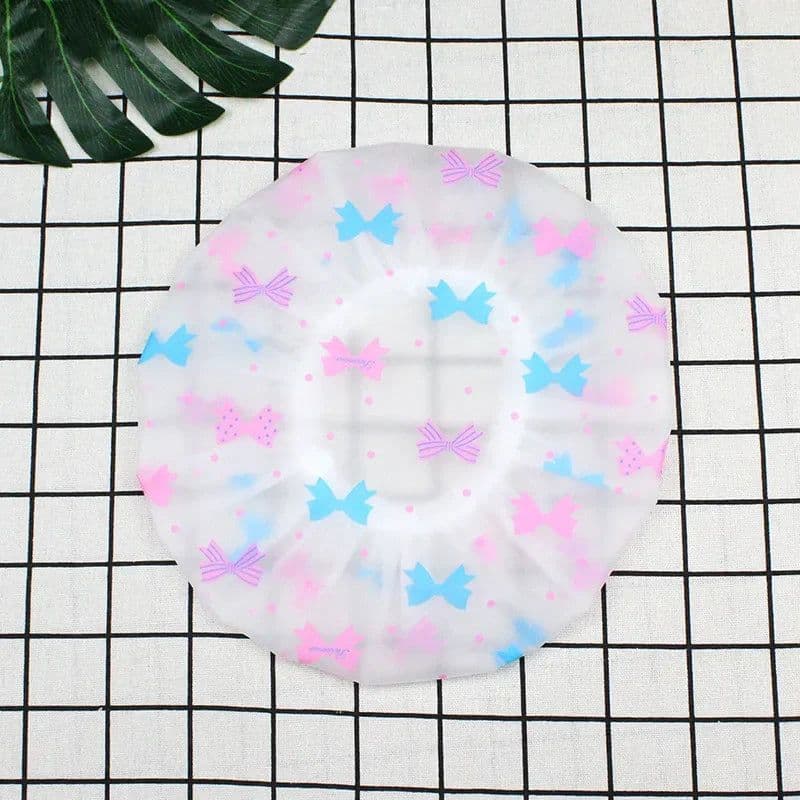 image-Hot Selling Waterproof Shower Cap Thickened Elastic Shower Cap Shower Cap Ladies Spa Bath Accessories Hair Salon Bathroom Produc