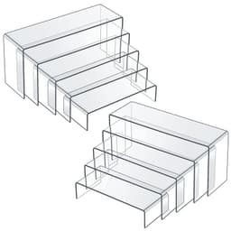 image-Clear Acrylic Display Riser Stand Jewelry Display Shelf Cupcake Stand Showcase Fixtures for Candy Dessert Figures Collections