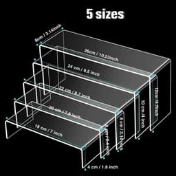 image-Clear Acrylic Display Riser Stand Jewelry Display Shelf Cupcake Stand Showcase Fixtures for Candy Dessert Figures Collections
