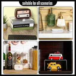 image-Clear Acrylic Display Riser Stand Jewelry Display Shelf Cupcake Stand Showcase Fixtures for Candy Dessert Figures Collections