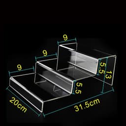 image-Clear Acrylic Display Riser Stand Jewelry Display Shelf Cupcake Stand Showcase Fixtures for Candy Dessert Figures Collections
