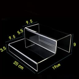 image-Clear Acrylic Display Riser Stand Jewelry Display Shelf Cupcake Stand Showcase Fixtures for Candy Dessert Figures Collections