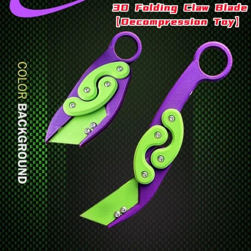 image-New Knife Fidget Toy 3D Printing Technology Stocking Stuffers Gift With Butterfly Claw Blade Carrot Fidget Toy Stress relief Toy