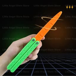 image-New Knife Fidget Toy 3D Printing Technology Stocking Stuffers Gift With Butterfly Claw Blade Carrot Fidget Toy Stress relief Toy