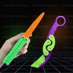 image-New Knife Fidget Toy 3D Printing Technology Stocking Stuffers Gift With Butterfly Claw Blade Carrot Fidget Toy Stress relief Toy
