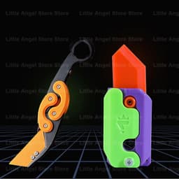 image-New Knife Fidget Toy 3D Printing Technology Stocking Stuffers Gift With Butterfly Claw Blade Carrot Fidget Toy Stress relief Toy