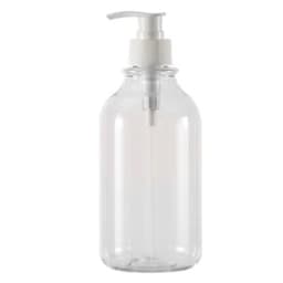 image-300/500ml Bathroom Soap Dispenser Bottle Shampoo Shower Gel Bottle Press Type Refillable Empty Glossy Bottle Waterproof Labels