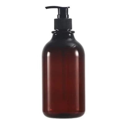 image-300/500ml Bathroom Soap Dispenser Bottle Shampoo Shower Gel Bottle Press Type Refillable Empty Glossy Bottle Waterproof Labels