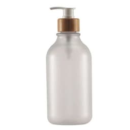 image-300/500ml Bathroom Soap Dispenser Bottle Shampoo Shower Gel Bottle Press Type Refillable Empty Glossy Bottle Waterproof Labels